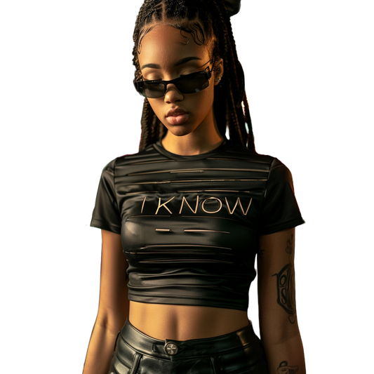 Vote: I KNOW - Cutout Crop Top