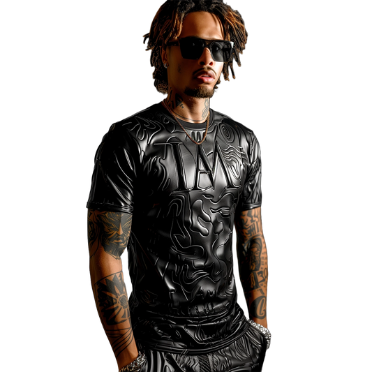 Pre-Order: I AM - Men's Black Leather Shirt