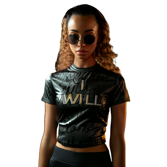 Vote: I WILL - Metallic Crop Top